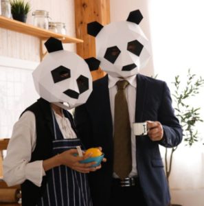 obzor DIY Animal Mask Cosplay Costume Panda Adult Children Cardboard review 03 1 Домострой