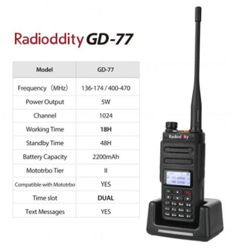 Обзор Radioddity GD-77 рации